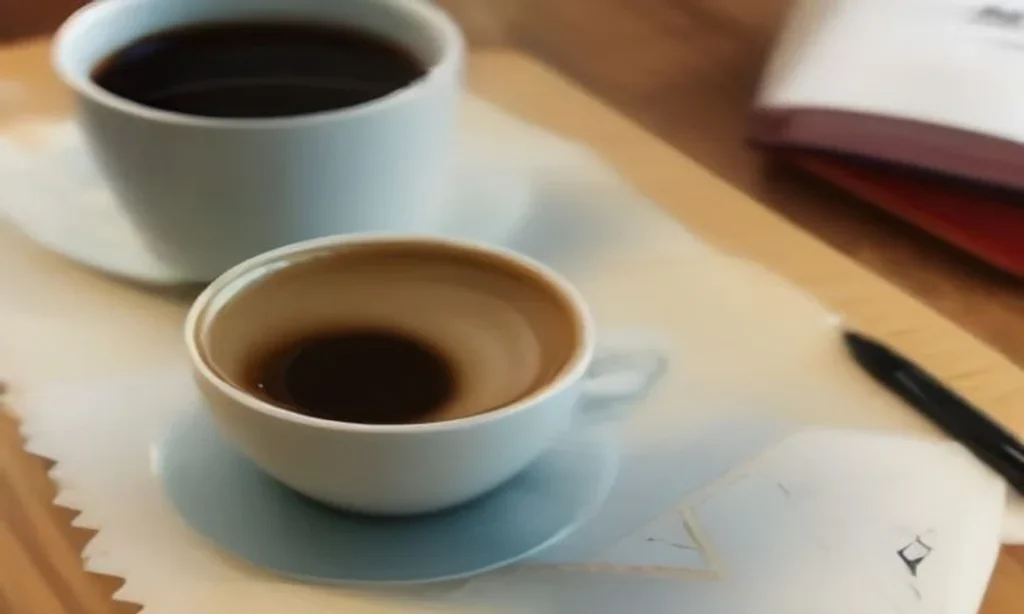 Petites cartes de jeu colorées près d'un café