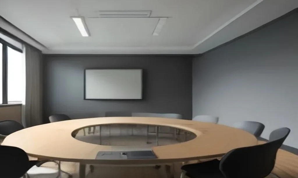 Salle de réunion avec jeu de société sur la table